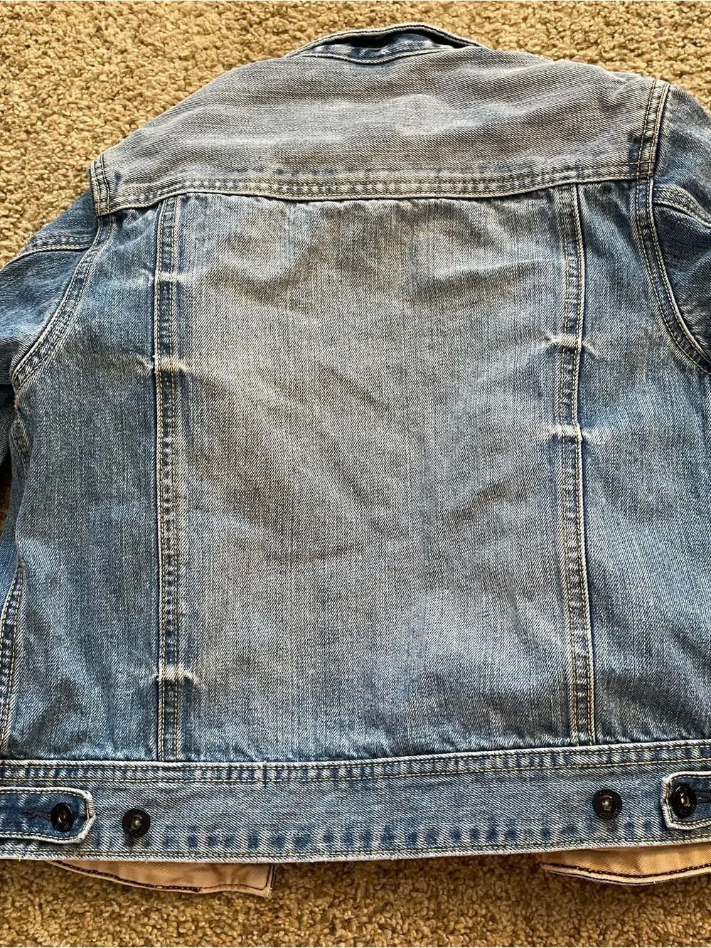 GAP kids large Washed Blue Denim Jean Jacket classic basic western